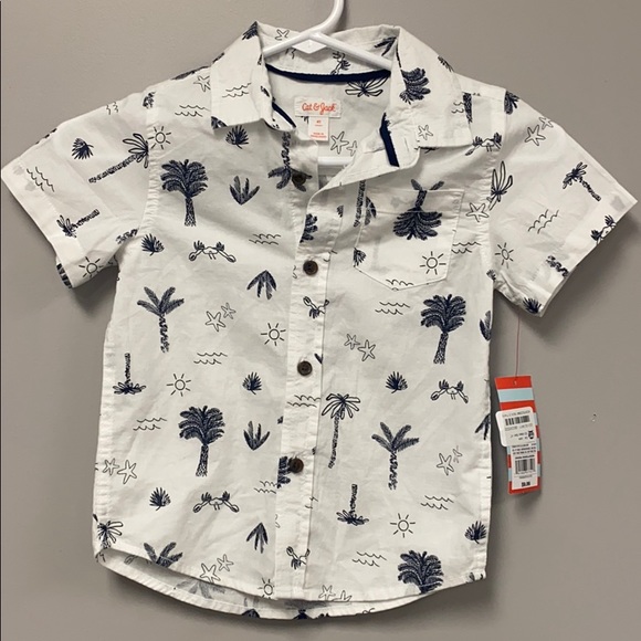 Cat & Jack Other - Cat & Jack, Boys Short Sleeve Tropical Shirt, 4T